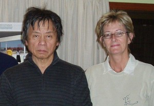 Christine Nobel assisting Dr Yuen at a Seminar in Gran Canaria.